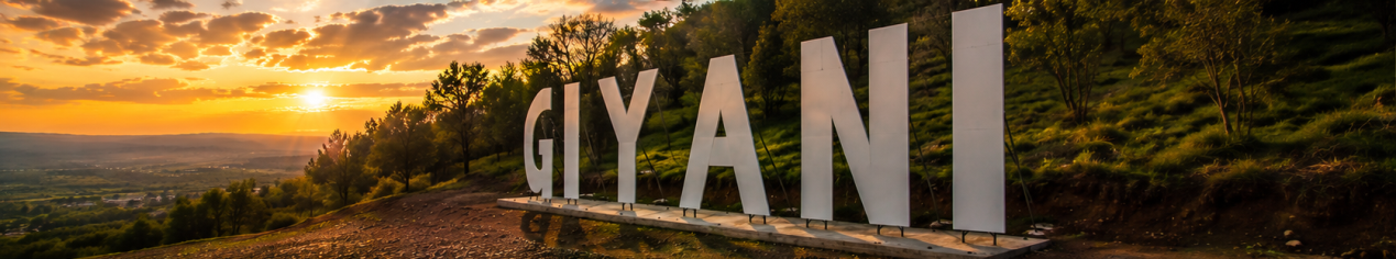 GIYANI mountain sign landmark in Giyani, Limpopo, South Africa